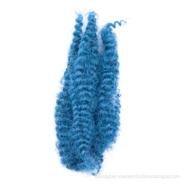 BLT human hair dreadlock 100% virgin afro kinky human hair bulk blue original indian hair 1 piece bulk for dreadlock extensions